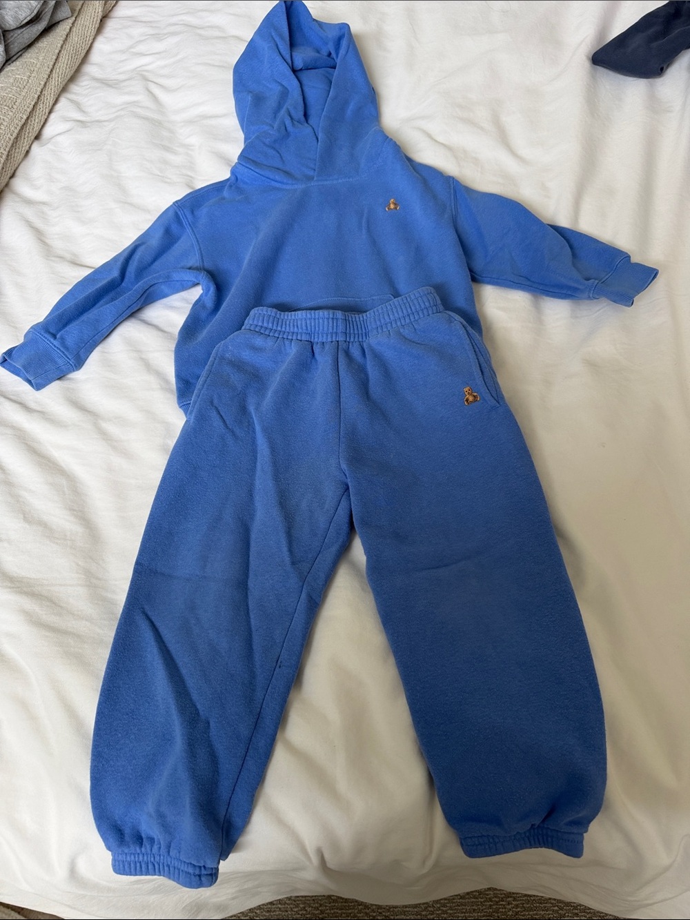 GAP Blue Kids Fleece Hoodie and Sweatpants Set
